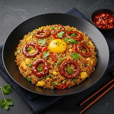Fried Rice Triple Schezwan Egg